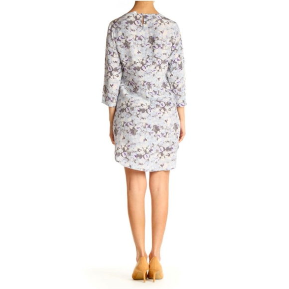 AMOUR VERT Silk Sandrine Floral Painted Shift Dress - Picture 2 of 16